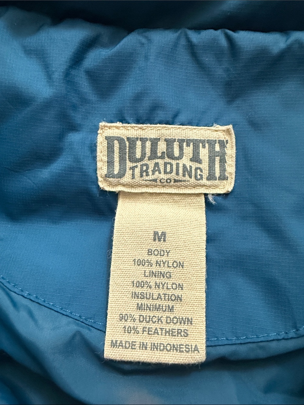 Duluth Trading Company Down Right Blue Quilted Tunic Puffer Vest- GUC - Picture 4 of 10